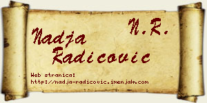 Nadja Radicović vizit kartica